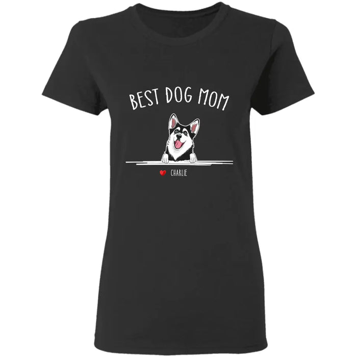 Best Dog Mom - Personalized T-Shirt - Dog Lovers TS-TT3412