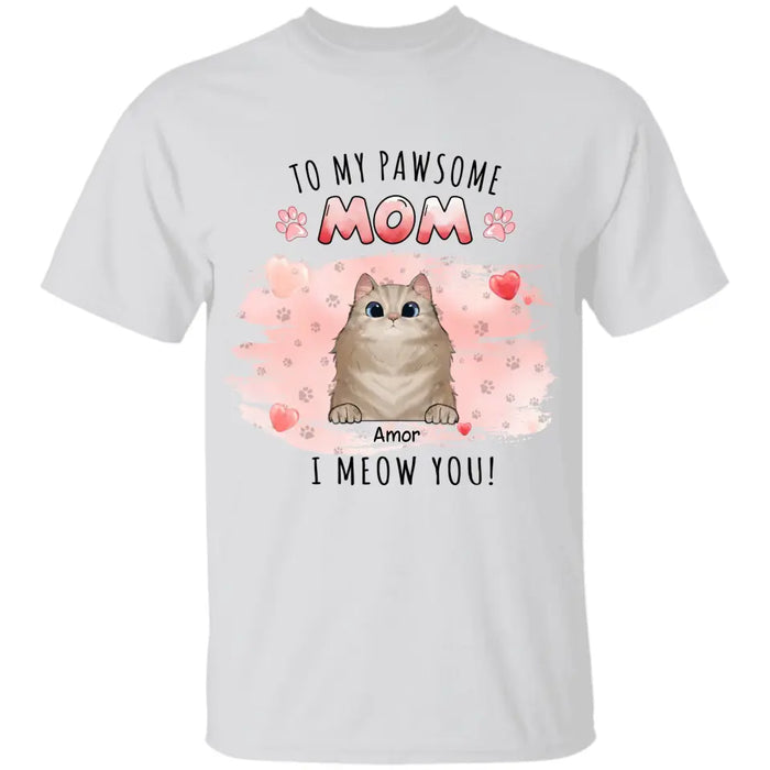 Pawsome Cat Mom - Personalized T-shirt - Gift For Mother's Day TS - TT3667
