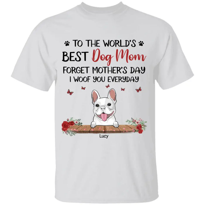 Best Dog Mom Valentine - Personalized T-Shirt - Dog Lovers TS - TT3659