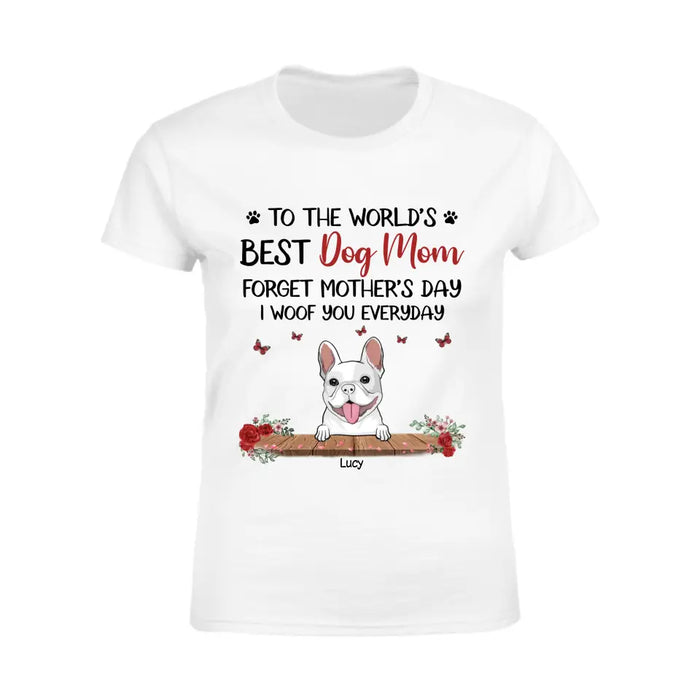 Best Dog Mom Valentine - Personalized T-Shirt - Dog Lovers TS - TT3659