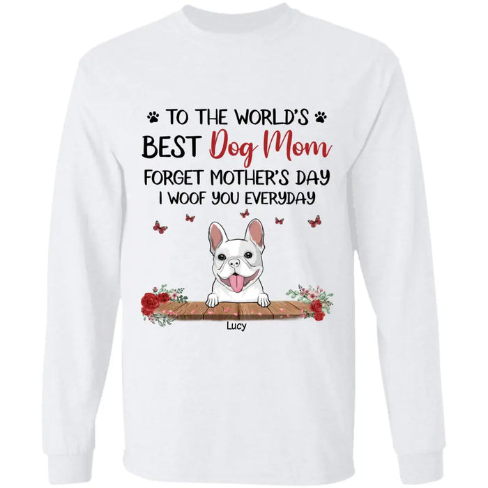 Best Dog Mom Valentine - Personalized T-Shirt - Dog Lovers TS - TT3659