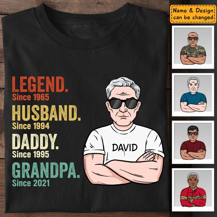 Legend Husband Daddy - Personalized - Apparel - Gift For Father TS-TT3002