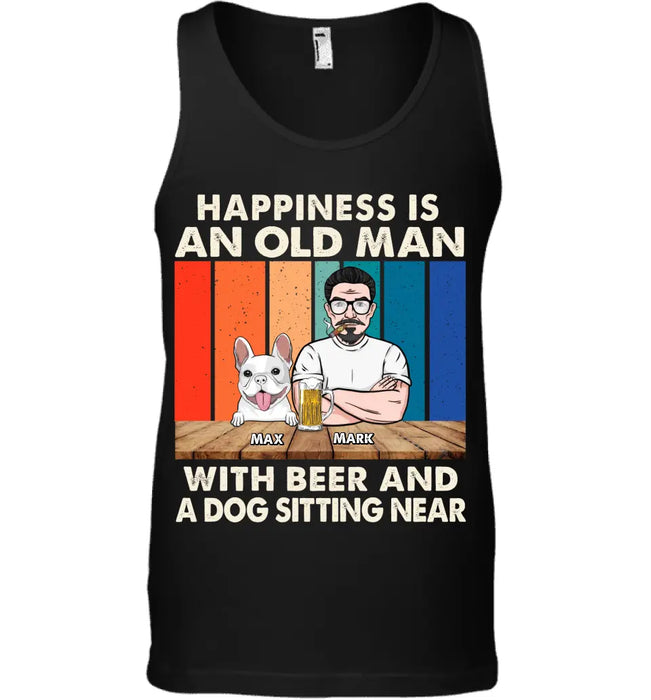 Happiness Is An Old Man Personalized T-Shirt TS-TT3007