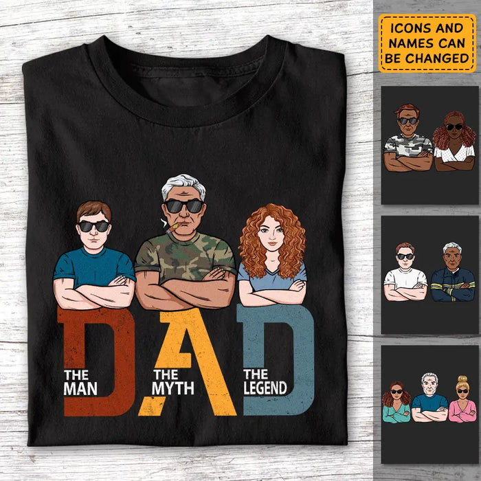Dad The Man The Myth The Legend Personalized Apparel - Gift For Father TS-PT3742