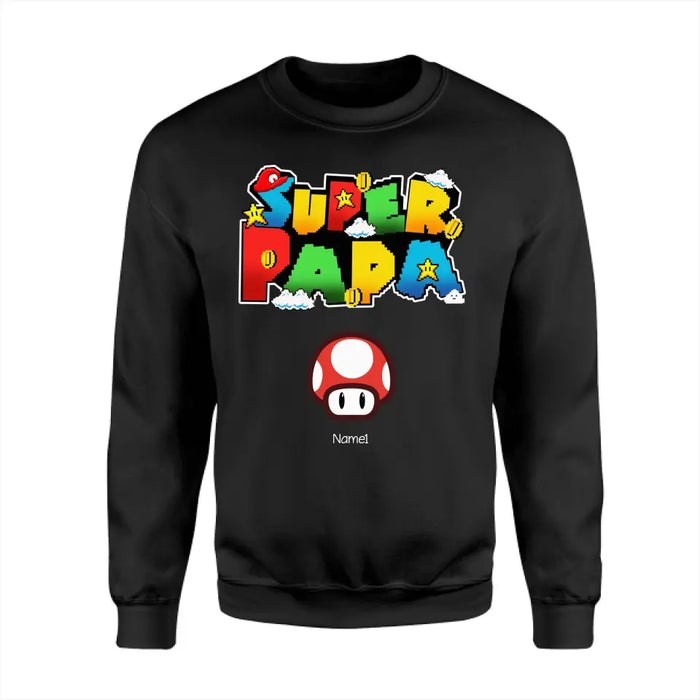 Gamer Super Papa - Personalized T-Shirt- Gift For Dad -TS-PT3283