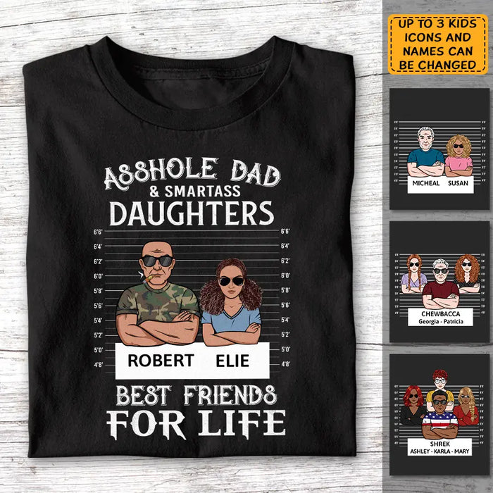 Asshole Dad & Smartass Daughter - Personalized T-Shirt - Gift For Father's Day TS - TT3733