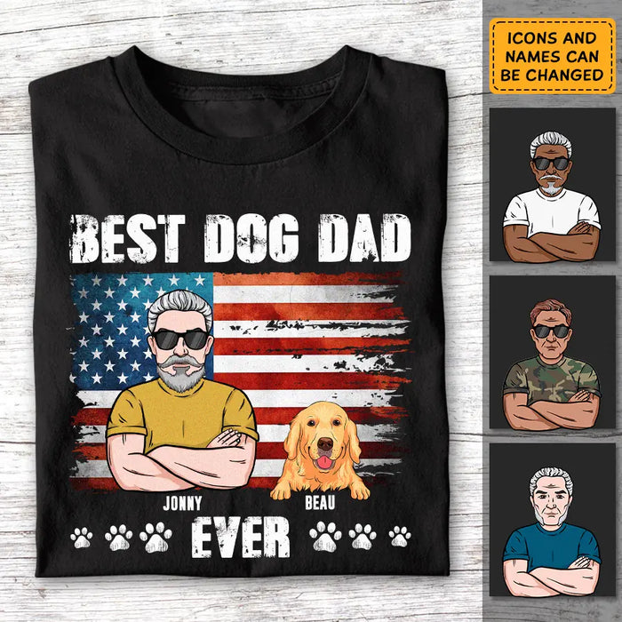 Best Dog Dad Ever - Personalized T-Shirt - Gift For Father's Day TS - PT3751