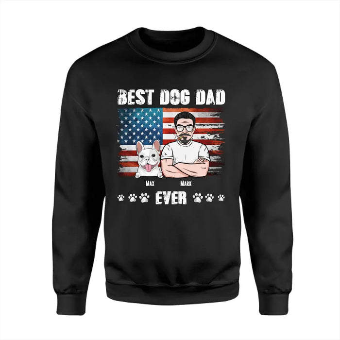 Best Dog Dad Ever - Personalized T-Shirt - Gift For Father's Day TS - PT3751