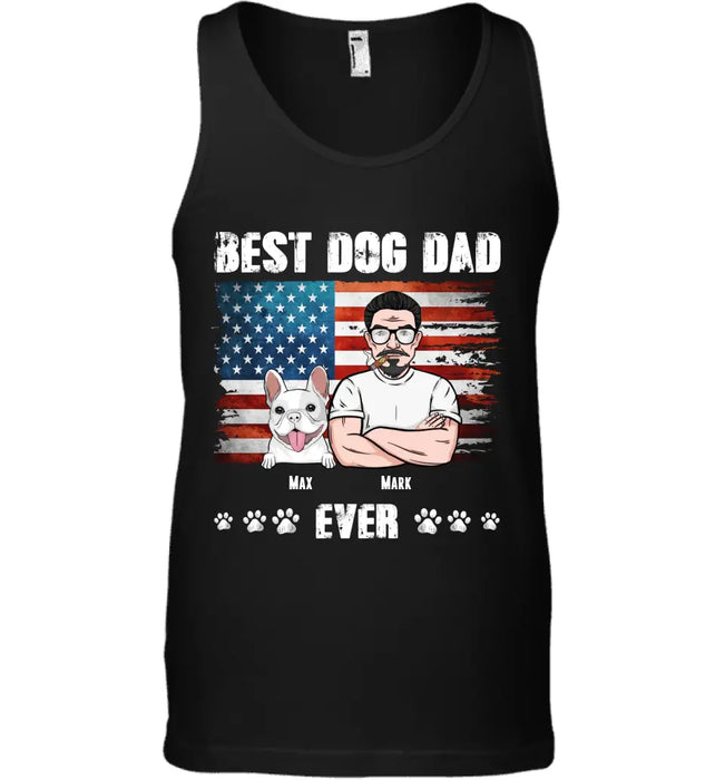 Best Dog Dad Ever - Personalized T-Shirt - Gift For Father's Day TS - PT3751