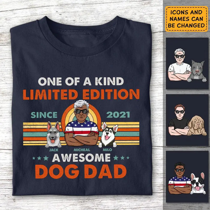 Limited Edition Awesome Dog Dad - Personalized T-Shirt - Dog Lovers TS - TT3746