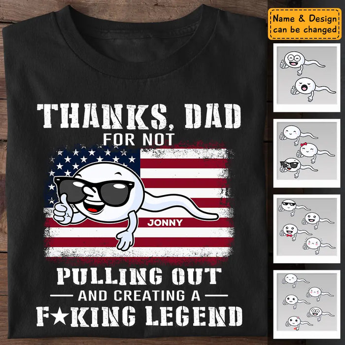 Thanks Dad American Flag - Personalized Apparel - Gift For Father TS-TT3030