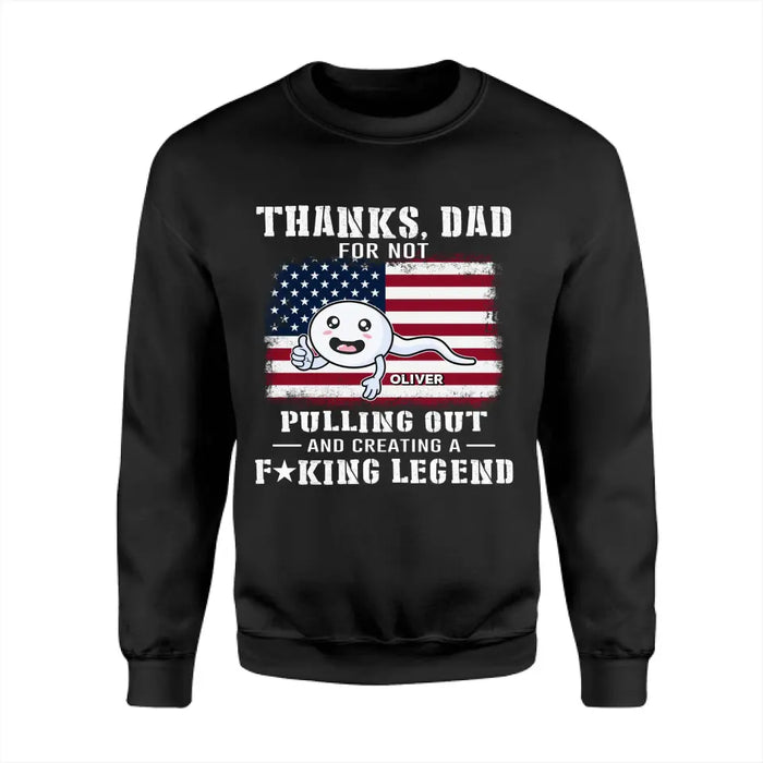 Thanks Dad American Flag - Personalized Apparel - Gift For Father TS-TT3030