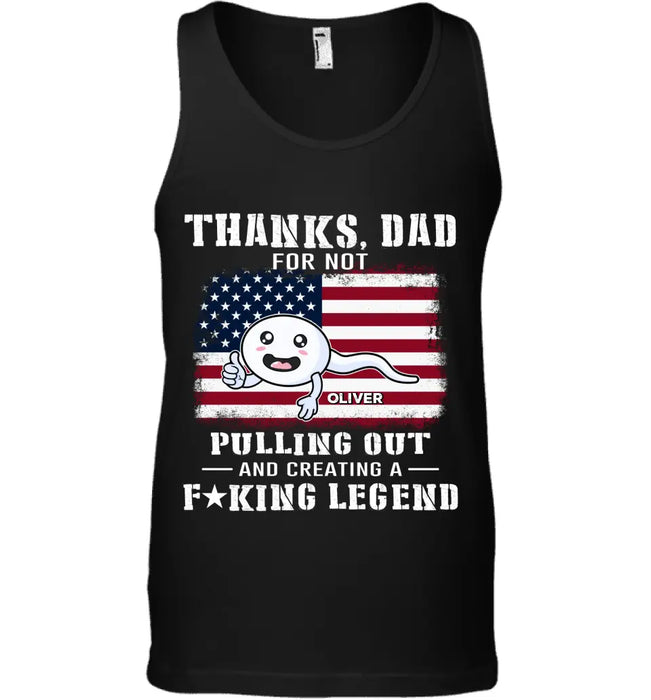 Thanks Dad American Flag - Personalized Apparel - Gift For Father TS-TT3030