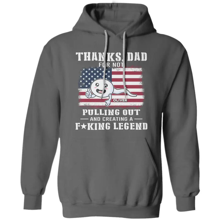 Thanks Dad American Flag - Personalized Apparel - Gift For Father TS-TT3030