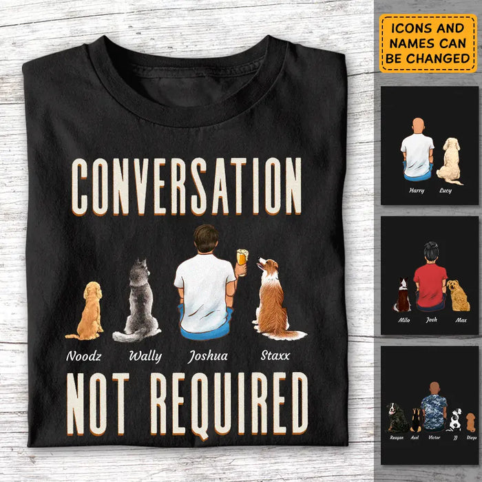 Conversation Not Required- Personalized T-Shirt - Gift For Father's Day TS - PT3779