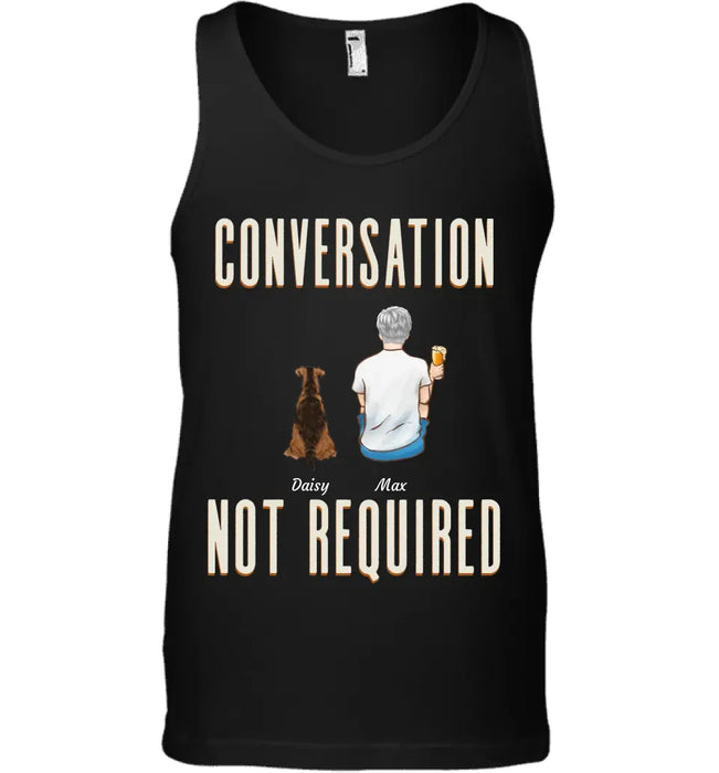 Conversation Not Required- Personalized T-Shirt - Gift For Father's Day TS - PT3779