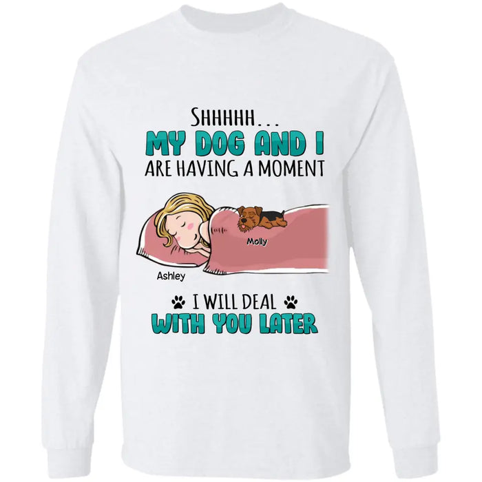 Sleeping Dog Mom Shirt - Personalized T-Shirt - TS - PT3781