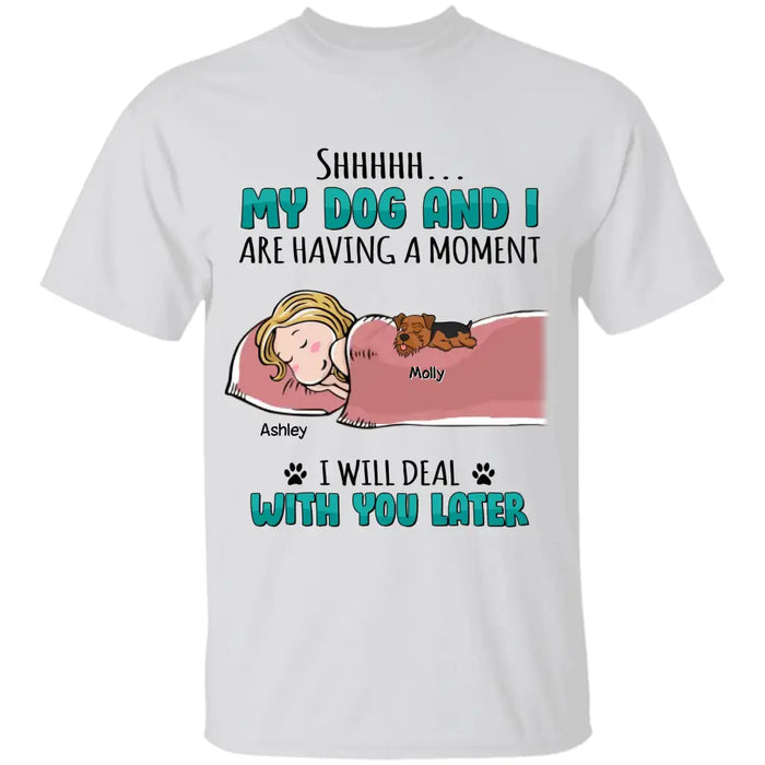 Sleeping Dog Mom Shirt - Personalized T-Shirt - TS - PT3781