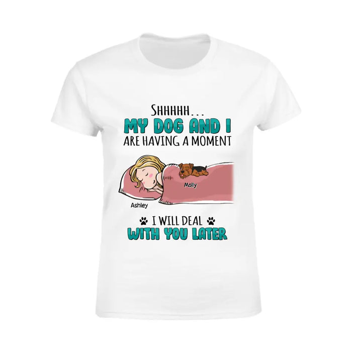 Sleeping Dog Mom Shirt - Personalized T-Shirt - TS - PT3781