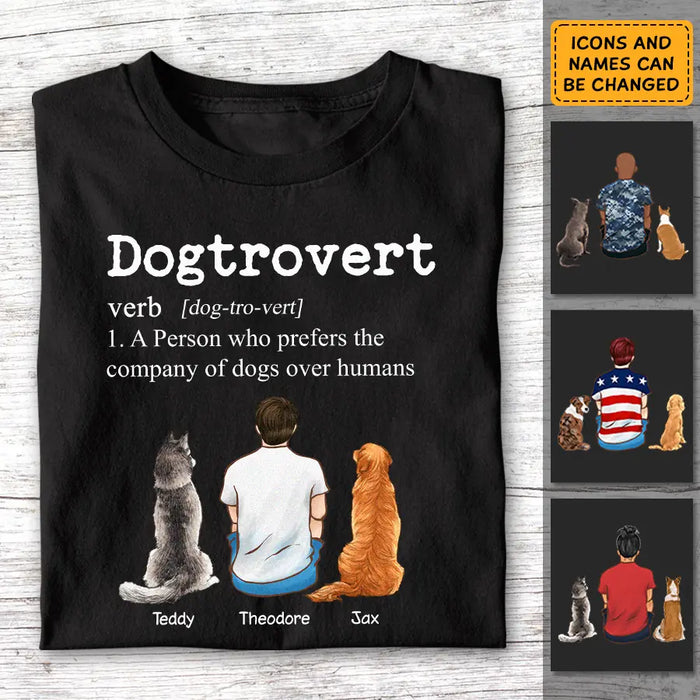 Dogtrovert Definition - Personalized T-Shirt - Gift For Father's Day TS - PT3782