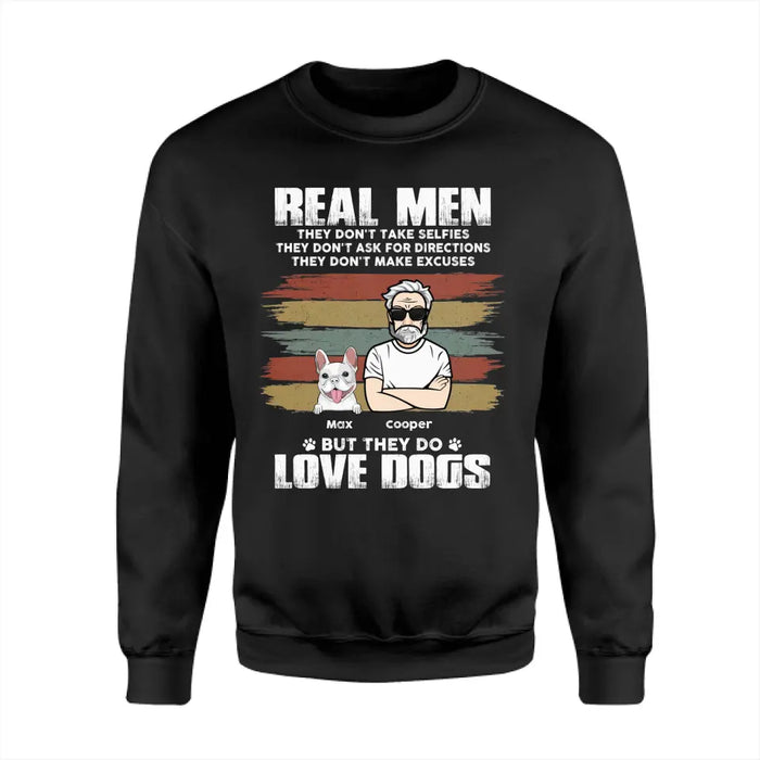 Real Men Love Dogs - Personalized T-Shirt - Gift For Father's Day TS - PT3778