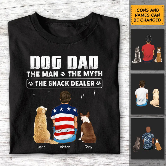 Dog Dad The Man The Myth The Snack Dealer - Personalized T-Shirt - Gift For Father's Day TS - PT3296