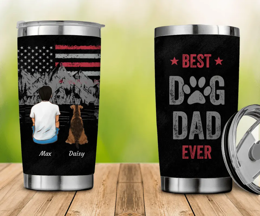 Best Dog Dad Ever - Personalized Tumbler - Gift For Father's Day T - TT3745