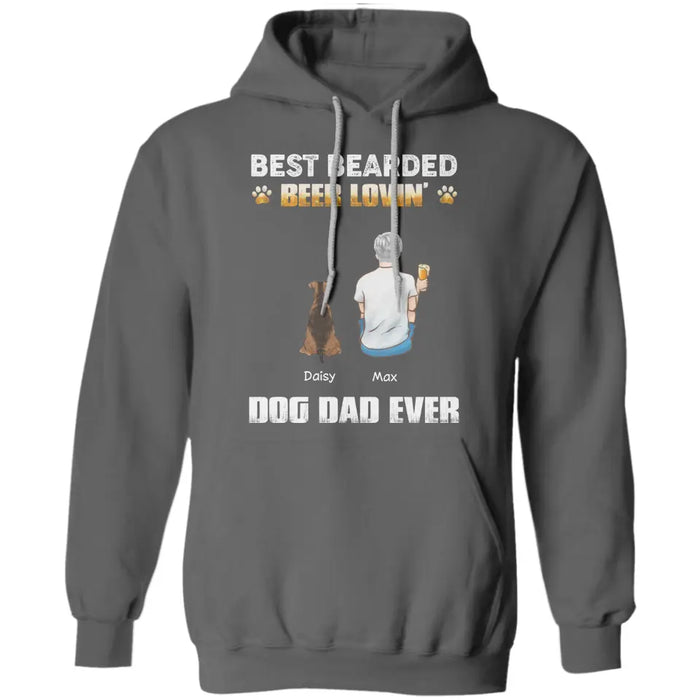 Best Bearded Beer Lovin' Dog Dad Ever - Personalized T-Shirt - Gift For Father's Day TS - PT3804