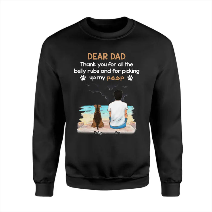 Dear Dad Thank You For All The Bell Rubs - Personalized T-Shirt - Gift For Father's Day TS - PT3805