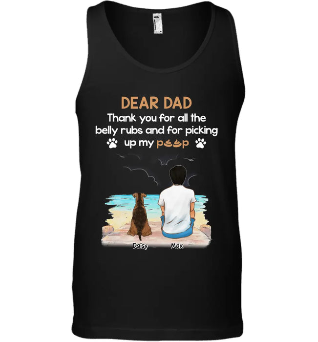 Dear Dad Thank You For All The Bell Rubs - Personalized T-Shirt - Gift For Father's Day TS - PT3805