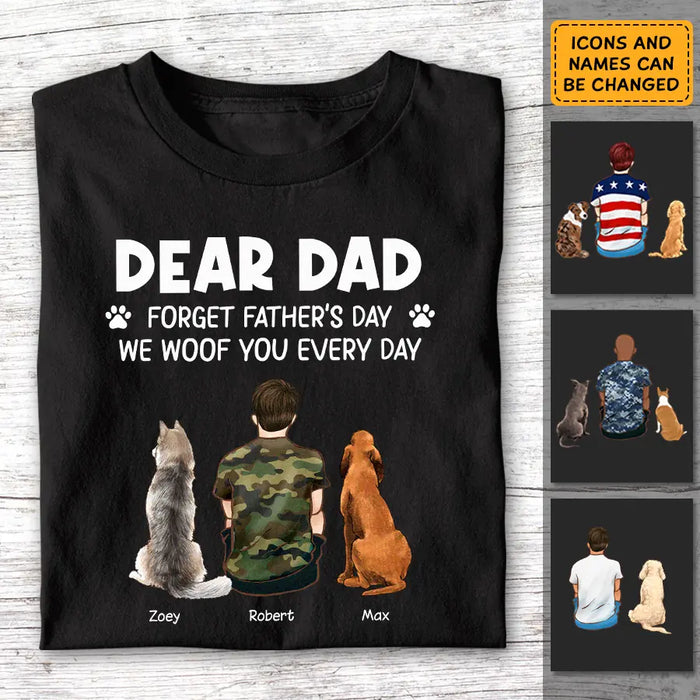 Dear Dad I Woof You Every Day - Personalized T-Shirt - Gift For Father's Day TS - PT3807