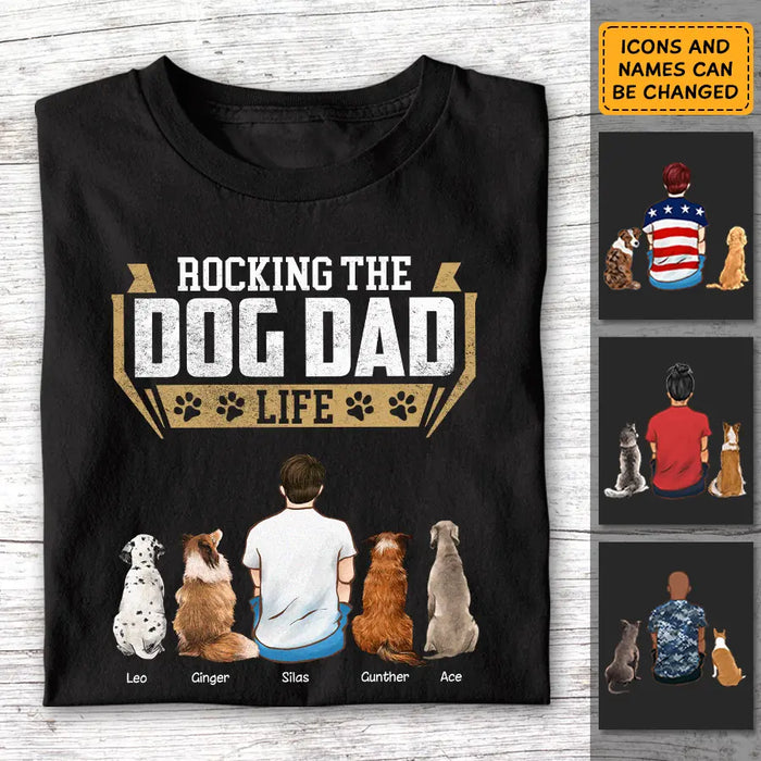 Rocking Dog Dad Life - Personalized T-Shirt - Gift For Father's Day TS - PT3811