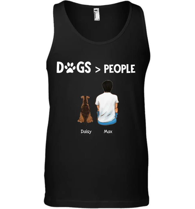 Dogs Over People - Personalized T-Shirt - Gift For Father's Day TS - PT3819