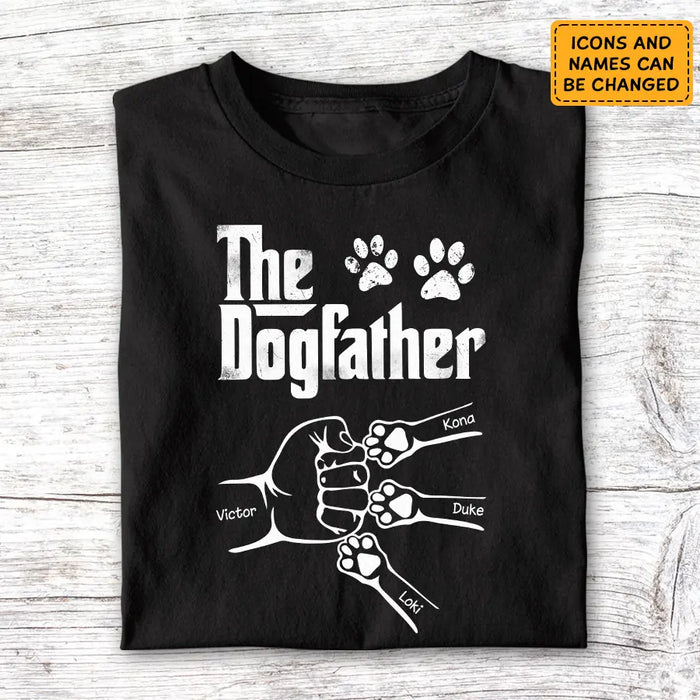 The Dogfather Hand Punch - Personalized T-Shirt - Gift For Father's Day TS - PT3824