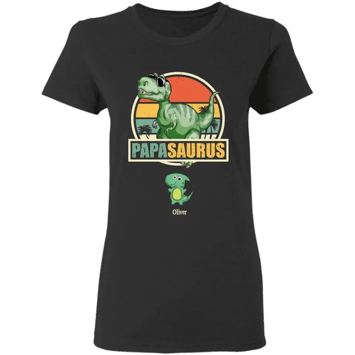 Papasaurus - Personalized T-Shirt - Gift For Father's Day TS - PT3768