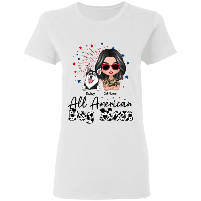 All American Dog Mom - Personalized T-Shirt TS-TT3207