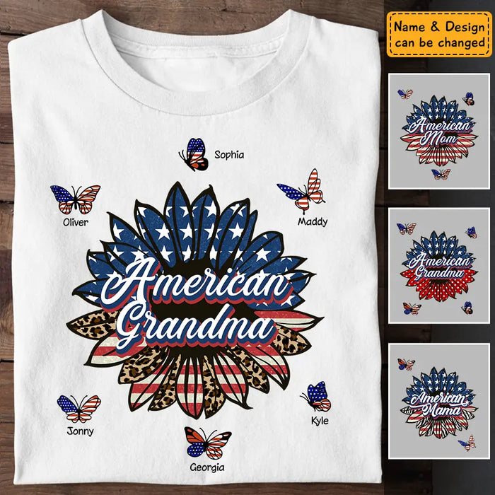 American Grandma, Mommy - Personalized Apparel - Gift For Mother, Grandma, 4th July TS-TT3136