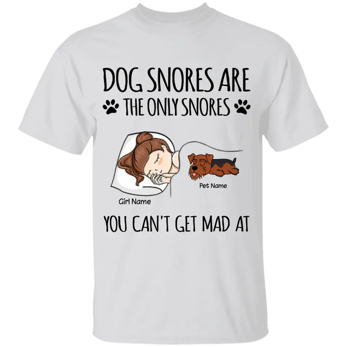 Dog Snores Are The Only  - Personalized T-Shirt  TS - PT3837