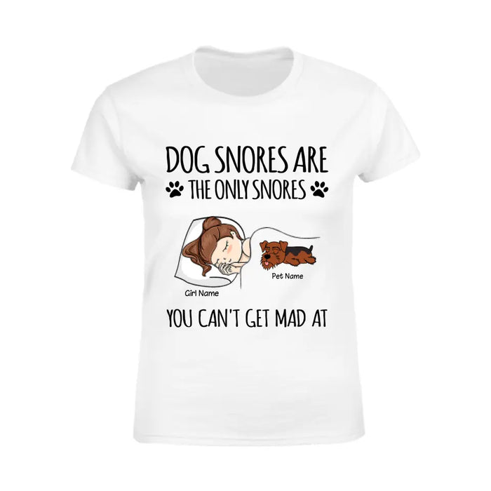 Dog Snores Are The Only  - Personalized T-Shirt  TS - PT3837