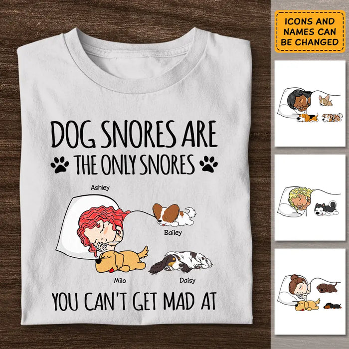 Dog Snores Are The Only  - Personalized T-Shirt  TS - PT3837