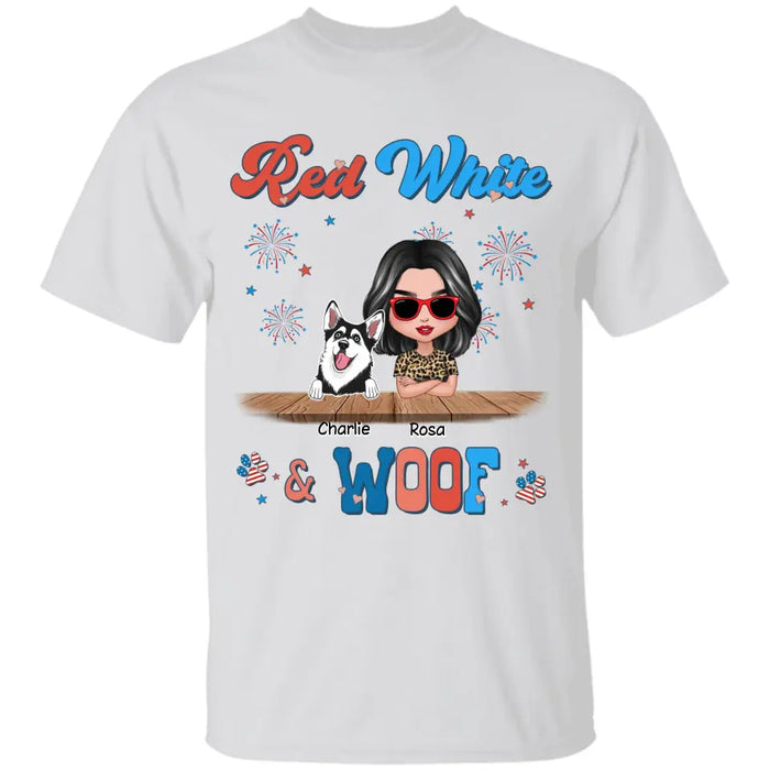 Red White & Woof- Personalized T-Shirt - 4th July TS - PT3845