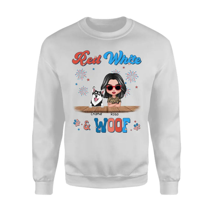 Red White & Woof- Personalized T-Shirt - 4th July TS - PT3845