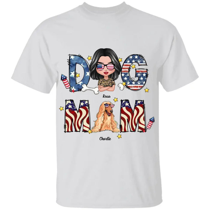 Dog Mom - Personalized T-Shirt - 4th July TS - PT3847