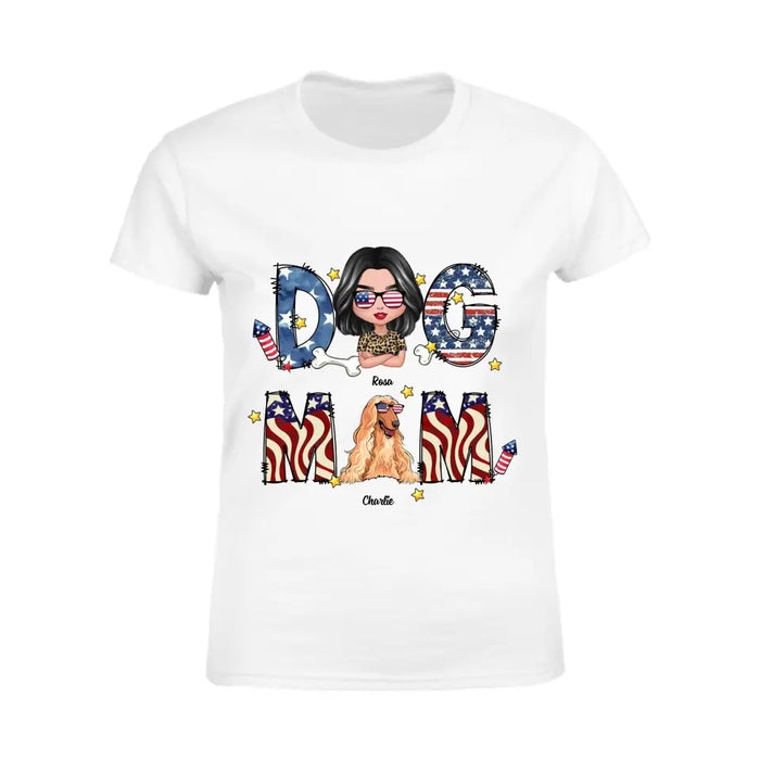 Dog Mom - Personalized T-Shirt - 4th July TS - PT3847