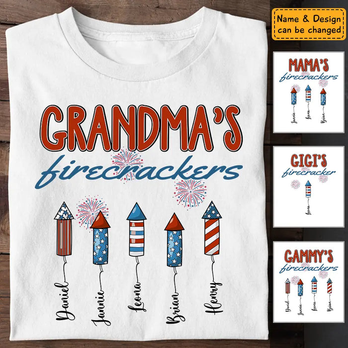 Grandma Little's Firecrackers - Personalized T-Shirt - 4th July TS-TT3227