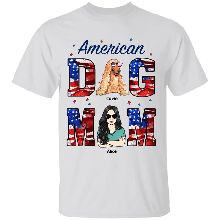 American Dog Mom Dog Dad - Personalized T-Shirt - 4th July TS - PT3853