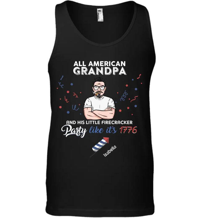 All American PaPa, Party like it's 1776 - Personalized T-Shirt - 4th July TS-TT3218