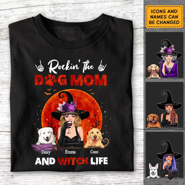 Rockin' The Dog Mom & Witch Life - Personalized T-Shirt - Halloween TS - TT3870