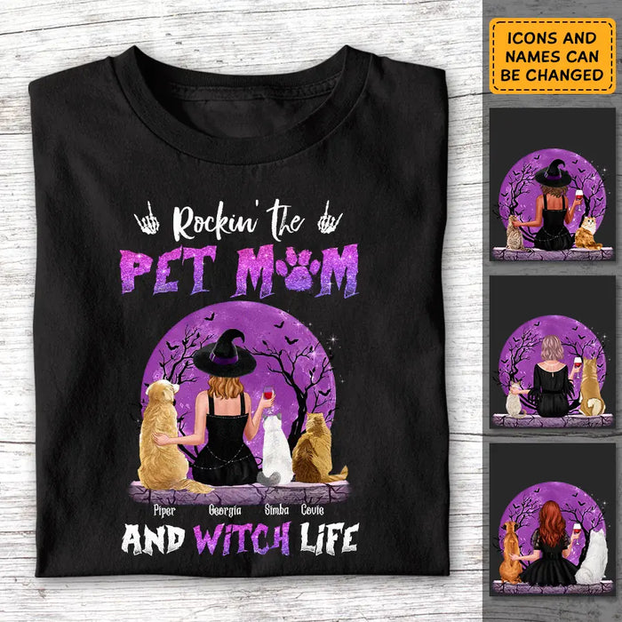 Rockin' The Dog Mom & Witch Life - Personalized T-Shirt - Halloween TS - TT3873