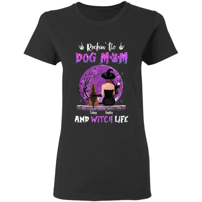 Rockin' The Dog Mom & Witch Life - Personalized T-Shirt - Halloween TS - TT3873